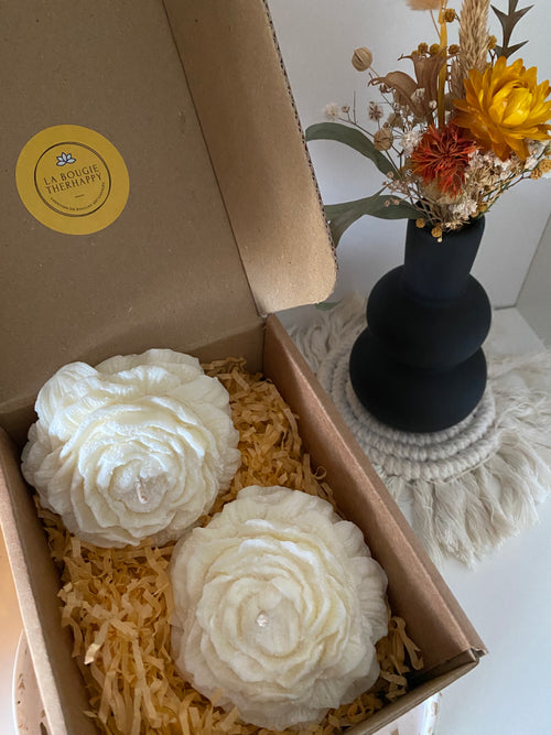 Coffret bougies pivoine