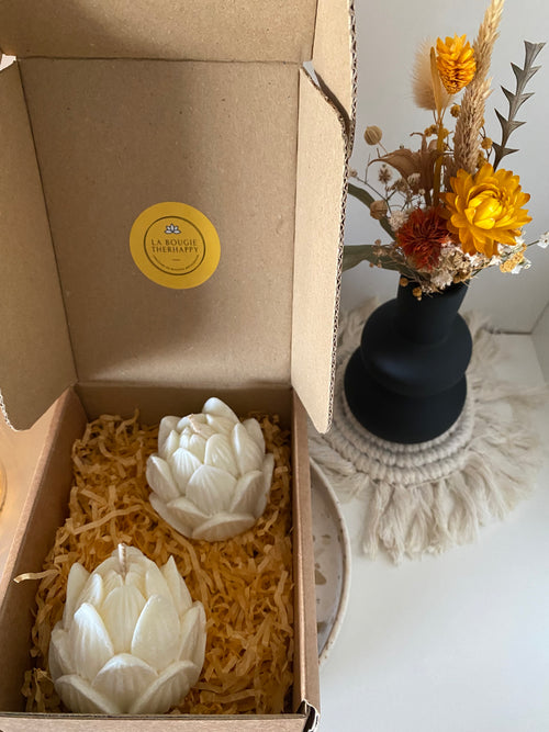 Coffret bougie fleur de lotus