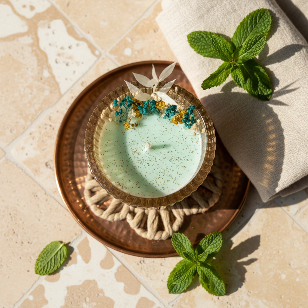 Bougie Jardin du Hammam - Vue du dessus