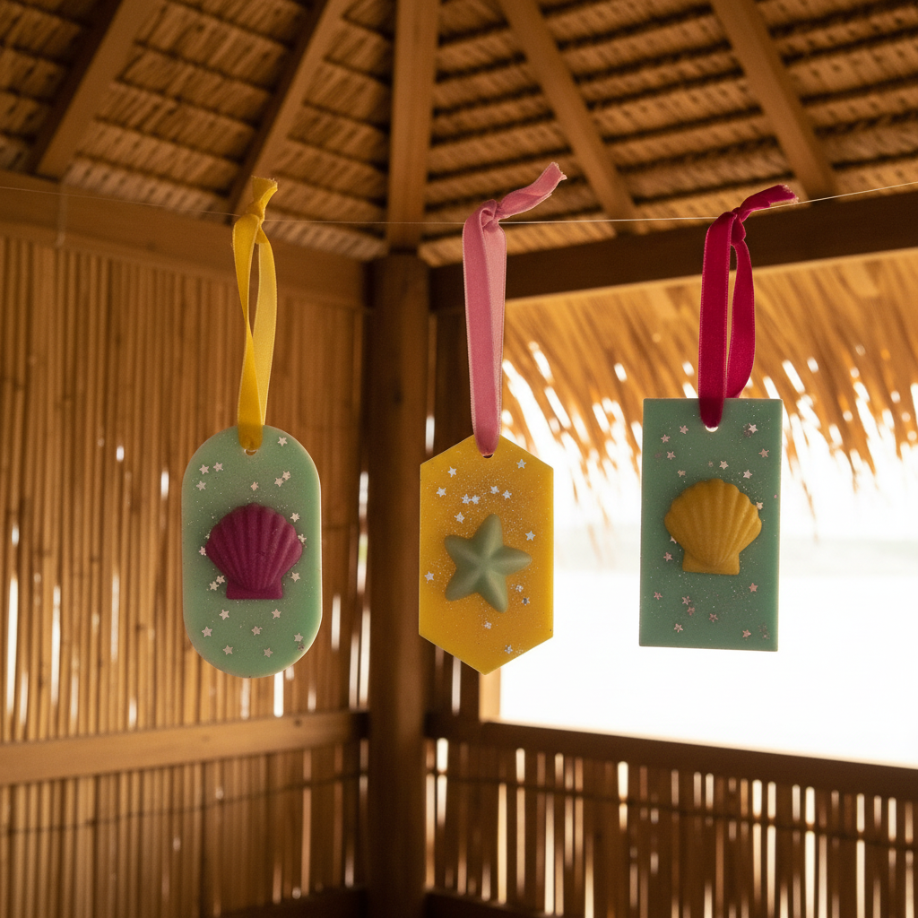 Les Souvenirs de la Paillote - 3 tablettes cabane de plage