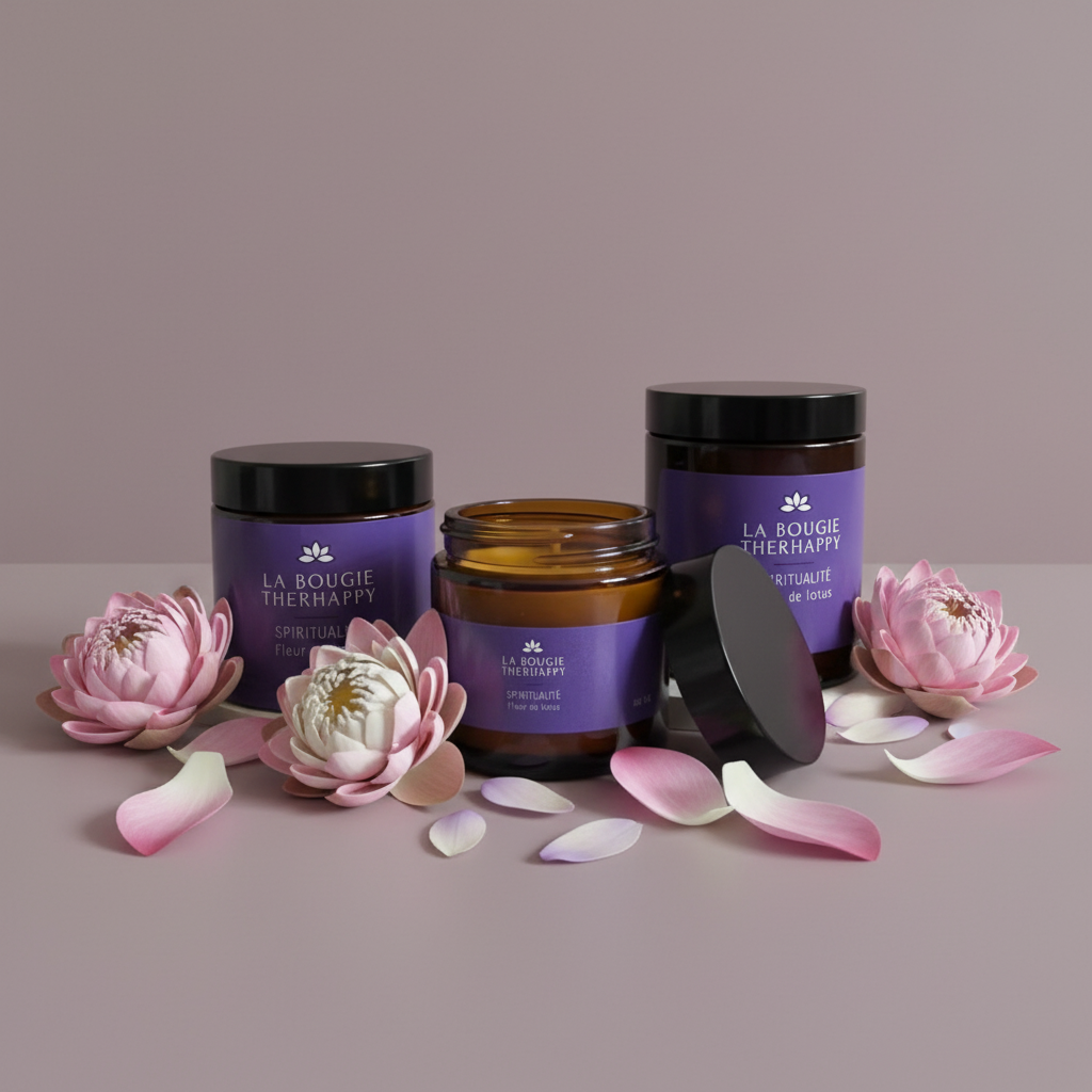 Spiritualité trio fond mauve